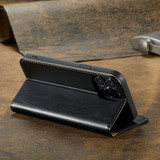 For iPhone 15 Pro Case, Leather, Flip Wallet Folio Cover, Stand, Black | iCoverLover Australia