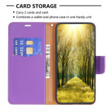 For iPhone 15 Pro Case, Lychee Texture Folio PU Leather Wallet Cover, Purple | iCoverLover Australia