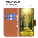 For iPhone 15 Pro Case, Lychee Texture Folio PU Leather Wallet Cover, Brown | iCoverLover Australia