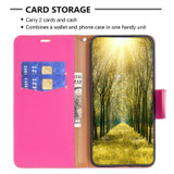 For iPhone 15 Plus Case, Lychee Texture Folio PU Leather Wallet Cover, Rose Red | iCoverLover Australia