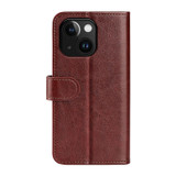 For iPhone 15 Case, Premium PU Leather Folio Wallet Cover, Brown | iCoverLover Australia