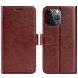 For iPhone 15 Pro Case, Premium PU Leather Folio Wallet Cover, Brown | iCoverLover Australia