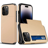 For iPhone 15 Pro Case, Durable Protective Card Slot Shockproof Cover, Gold | iCoverLover Australia