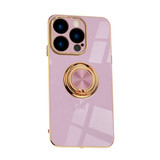 For iPhone 15 Pro Case, Electroplating Luxury, Kickstand Ring Holder Cover, Purple | iCoverLover Australia