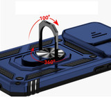 For iPhone 15 Case, Tough, Protective, Slide Camera Cover, Magnetic Ring Holder, Blue | iCoverLover Australia
