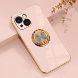 For iPhone 15 Plus Case, Electroplating Luxury, Kickstand Ring Holder Cover, Pink | iCoverLover Australia