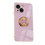 For iPhone 15 Case, Electroplating Luxury, Kickstand Ring Holder Cover, Purple | iCoverLover Australia