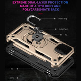 For iPhone 14 Pro Case, Protective Shockproof TPU/PC Cover, Ring Holder, Gold | iCoverLover Australia