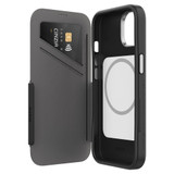 For iPhone 14 Pro Max Case EFM Monaco Armour ELeather D3O 5G Signal Plus Cover Black Grey | iCoverLover Australia
