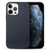 For iPhone 14 Pro Max Case Genuine Leather Durable Slim Fit Protective Cover Blue | iCoverLover Australia