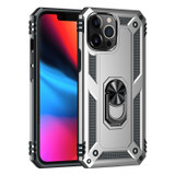 For iPhone 14 Pro Max Case, Protective Shockproof TPU/PC Cover, Ring Holder, Silver | iCoverLover Australia