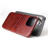 For iPhone 14 Pro Max Case Deluxe Leather Wallet Back Shell Slim Cover Brown | iCoverLover Australia