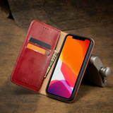 For iPhone 14 Pro Max Case Leather Flip Wallet Folio Cover with Stand Red | iCoverLover Australia