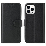 For iPhone 14 Pro Max Case iCoverLover Black Genuine Cow Leather Wallet Folio Cover | iCoverLover Australia