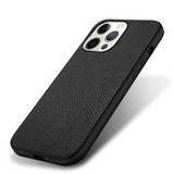 For iPhone 14 Pro Max Case Genuine Leather Durable Slim Fit Protective Cover Black | iCoverLover Australia