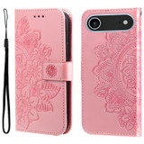 For iPhone Air Wallet Case - Protective Embossed Floral PU Leather Cover, Rose Gold | iCoverLover Australia