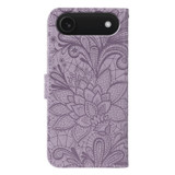 For iPhone Air Wallet Case - Elegant Lace Flower PU Leather Folio Cover, Purple | iCoverLover Australia