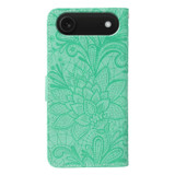 For iPhone Air Wallet Case - Elegant Lace Flower PU Leather Folio Cover, Green | iCoverLover Australia