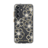 For Samsung Galaxy S24 Case-Mate Floral Gems Cover, Gold | iCoverLover Australia