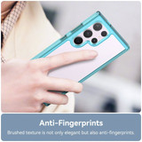 For Samsung Galaxy S24 Ultra Case - Durable Acrylic + TPU, Scratch-Resistant, Easy-Access, Clear Blue | iCoverLover Australia