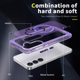 For Samsung Galaxy S24 Case - MagSafe compatible, Shock-Absorbent Protective Cover, Clear Purple | iCoverLover Australia