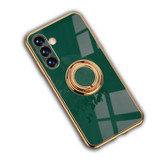 For Samsung Galaxy S24 Case Electroplating Ring Holder Cover Dark Green | iCoverLover Australia