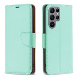 For Samsung Galaxy S24 Ultra Case - Lychee Folio Wallet PU Leather Cover, Kickstand, Green | iCoverLover Australia