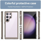 For Samsung Galaxy S24 Ultra Case - Durable Acrylic + TPU, Scratch-Resistant, Easy-Access, Clear Grey | iCoverLover Australia