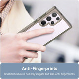 For Samsung Galaxy S24 Ultra Case - Durable Acrylic + TPU, Scratch-Resistant, Easy-Access, Clear Grey | iCoverLover Australia