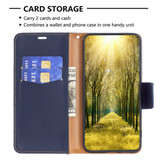 For Samsung Galaxy S24 Ultra Case - Lychee Folio Wallet PU Leather Cover, Kickstand, Blue | iCoverLover Australia