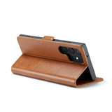 For Samsung Galaxy S23 Ultra Case Leather Flip Wallet Folio Cover Brown | iCoverLover Australia
