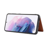 For Samsung Galaxy S23 Case Leather Magnetic Clasp Card Slots Cover Brown | iCoverLover Australia