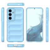 For Samsung Galaxy S24 Case - Wavy Shield, Durable TPU + Flannel Protective Cover, Light Blue | iCoverLover Australia