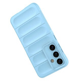 For Samsung Galaxy S24 Case - Wavy Shield, Durable TPU + Flannel Protective Cover, Light Blue | iCoverLover Australia