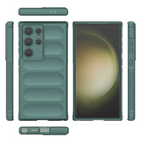 For Samsung Galaxy S24 Ultra Case - Wavy Shield, Durable TPU + Flannel Protective Cover, Dark Green | iCoverLover Australia