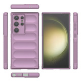 For Samsung Galaxy S24 Ultra Case - Wavy Shield, Durable TPU + Flannel Protective Cover, Purple | iCoverLover Australia