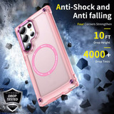 For Samsung Galaxy S24 Ultra Case - MagSafe compatible, Shock-Absorbent Protective Cover, Clear Pink | iCoverLover Australia