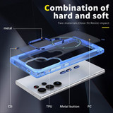 For Samsung Galaxy S24 Ultra Case - MagSafe compatible, Shock-Absorbent Protective Cover, Clear Blue | iCoverLover Australia