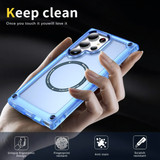 For Samsung Galaxy S24 Ultra Case - MagSafe compatible, Shock-Absorbent Protective Cover, Clear Blue | iCoverLover Australia