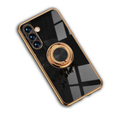 For Samsung Galaxy S23 Case Electroplating Kickstand Ring Holder Cover Black | iCoverLover Australia