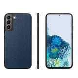 For Samsung Galaxy S23+ Plus Case Genuine Leather Slim Protective Cover Blue | iCoverLover Australia