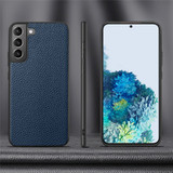 For Samsung Galaxy S23+ Plus Case Genuine Leather Slim Protective Cover Blue | iCoverLover Australia