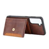 For Samsung Galaxy S23+ Plus Case Leather Magnetic Clasp Card Slots Cover Black | iCoverLover Australia