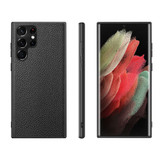 For Samsung Galaxy S23 Ultra Case Genuine Leather Slim Protective Cover Black | iCoverLover Australia