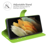 For Samsung Galaxy S22 Ultra 5G Lychee Texture Folio Protective Case, PU Leather Wallet Cover, Green | iCoverLover Australia