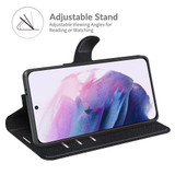 For Samsung Galaxy S22+ 5G Lychee Texture Folio Protective Case, PU Leather Wallet Cover, Black | iCoverLover Australia