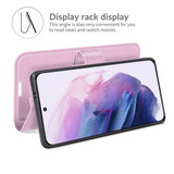 For Samsung Galaxy S22+ 5G Lychee Texture Folio Protective Case, PU Leather Wallet Cover, Pink | iCoverLover Australia