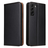 For Samsung Galaxy S22 Case Leather Flip Wallet Folio Cover Black | iCoverLover Australia