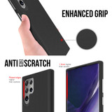 For Samsung Galaxy S22 Ultra Case Armour Protective Strong Cover Black | iCoverLover Australia