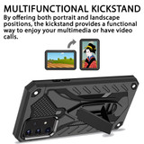 For Samsung Galaxy A52 5G/4G Case Armour Shockproof Tough Cover with Kickstand Black | iCoverLover Australia